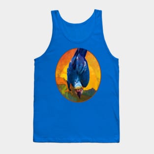 Colorful Blue Tropical Macaw Bird Tank Top